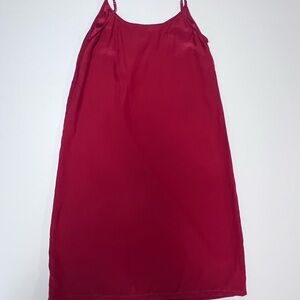 Robert Rodriguez 100% Silk Red Slip Dress Size 6 Minimalist Midi